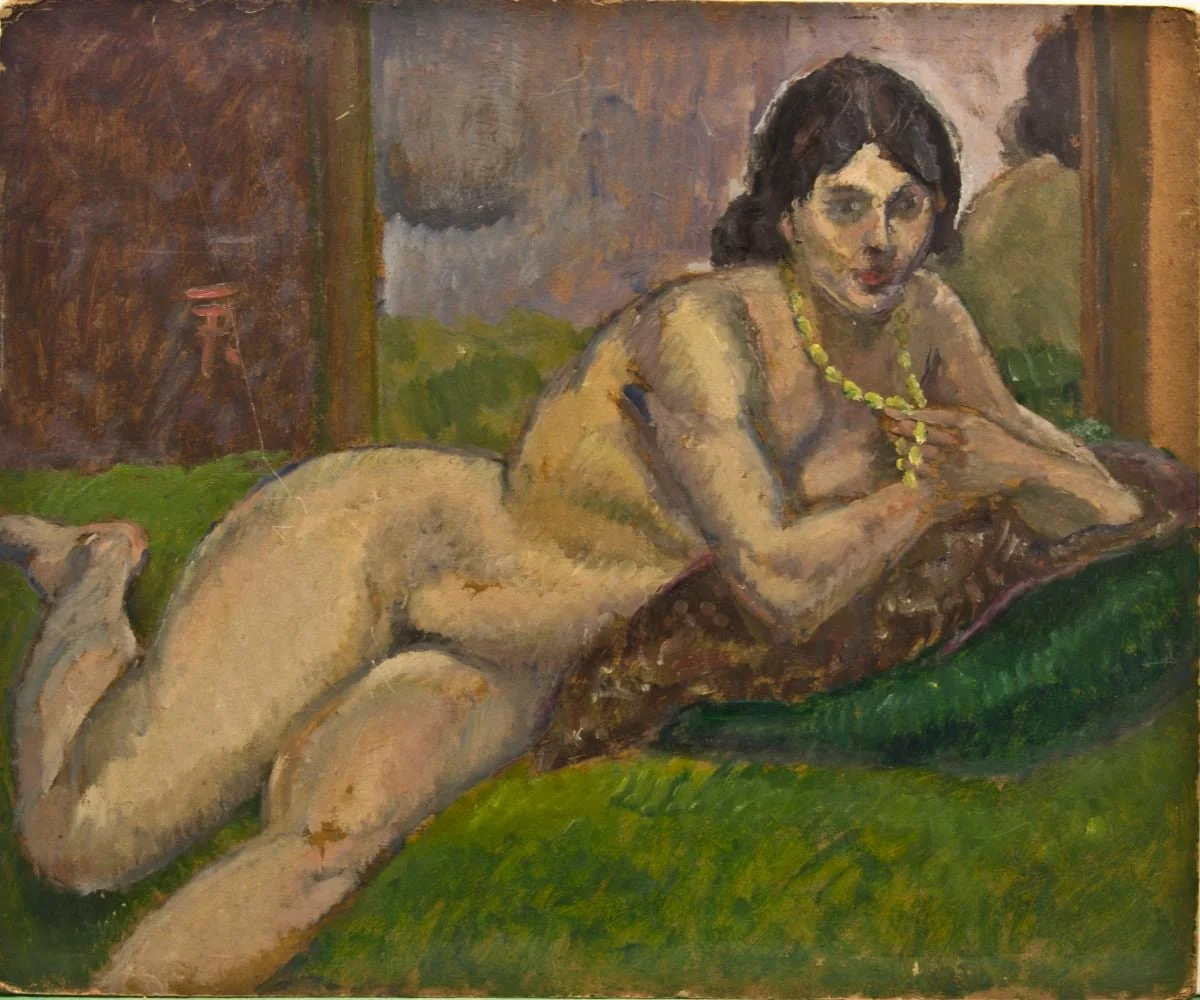 Nud cu mărgele galbene, by Theodor Pallady, unspecified