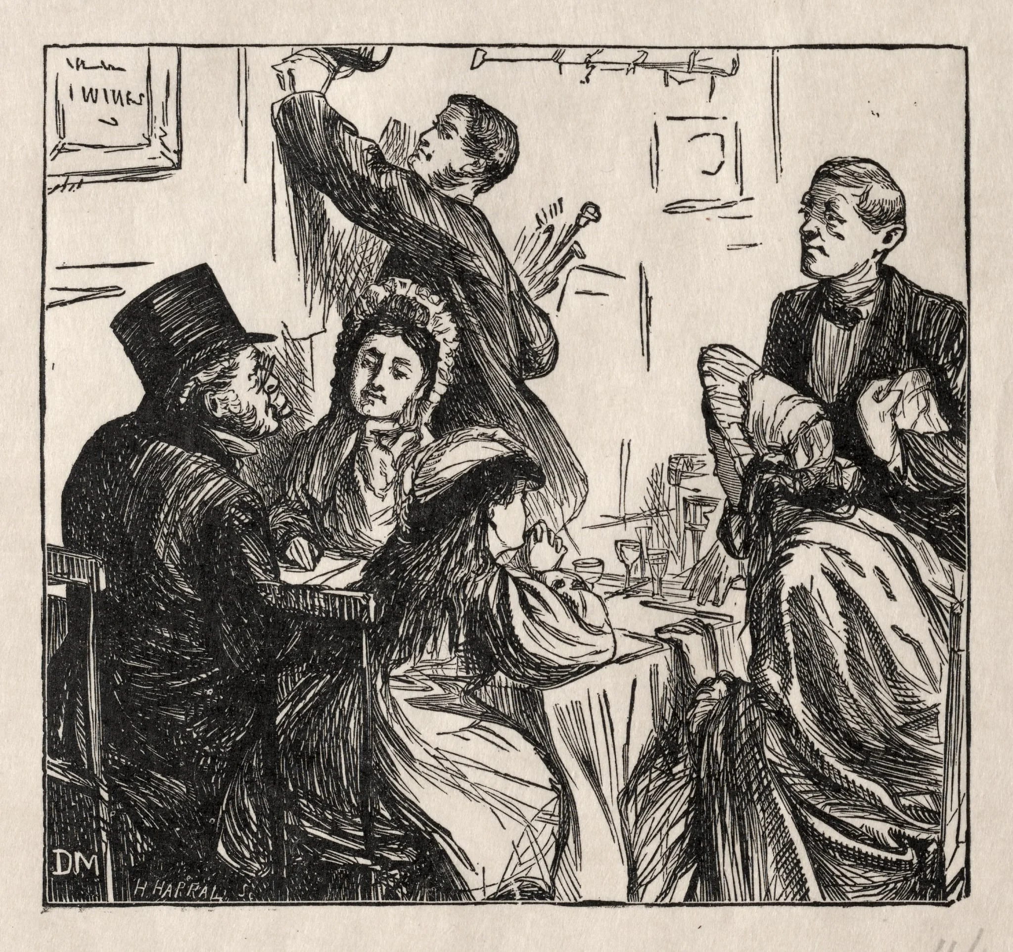 Refreshment - At the Great Exhibition, by George Louis Palmella Busson Du Maurier, 1862