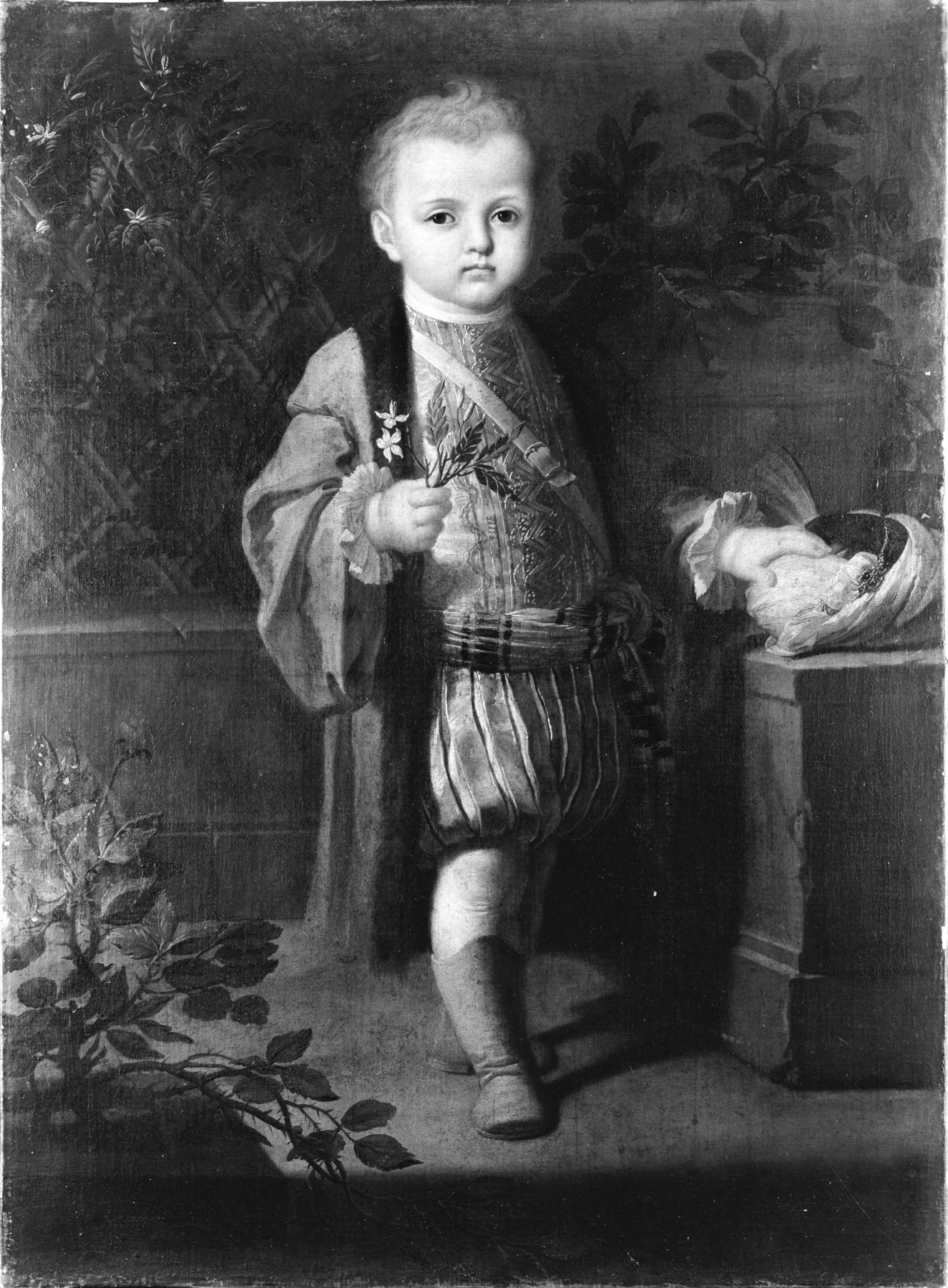 Portrait of a Noble Boy in Oriental Costume, by Agostino Masucci, oil, 1750