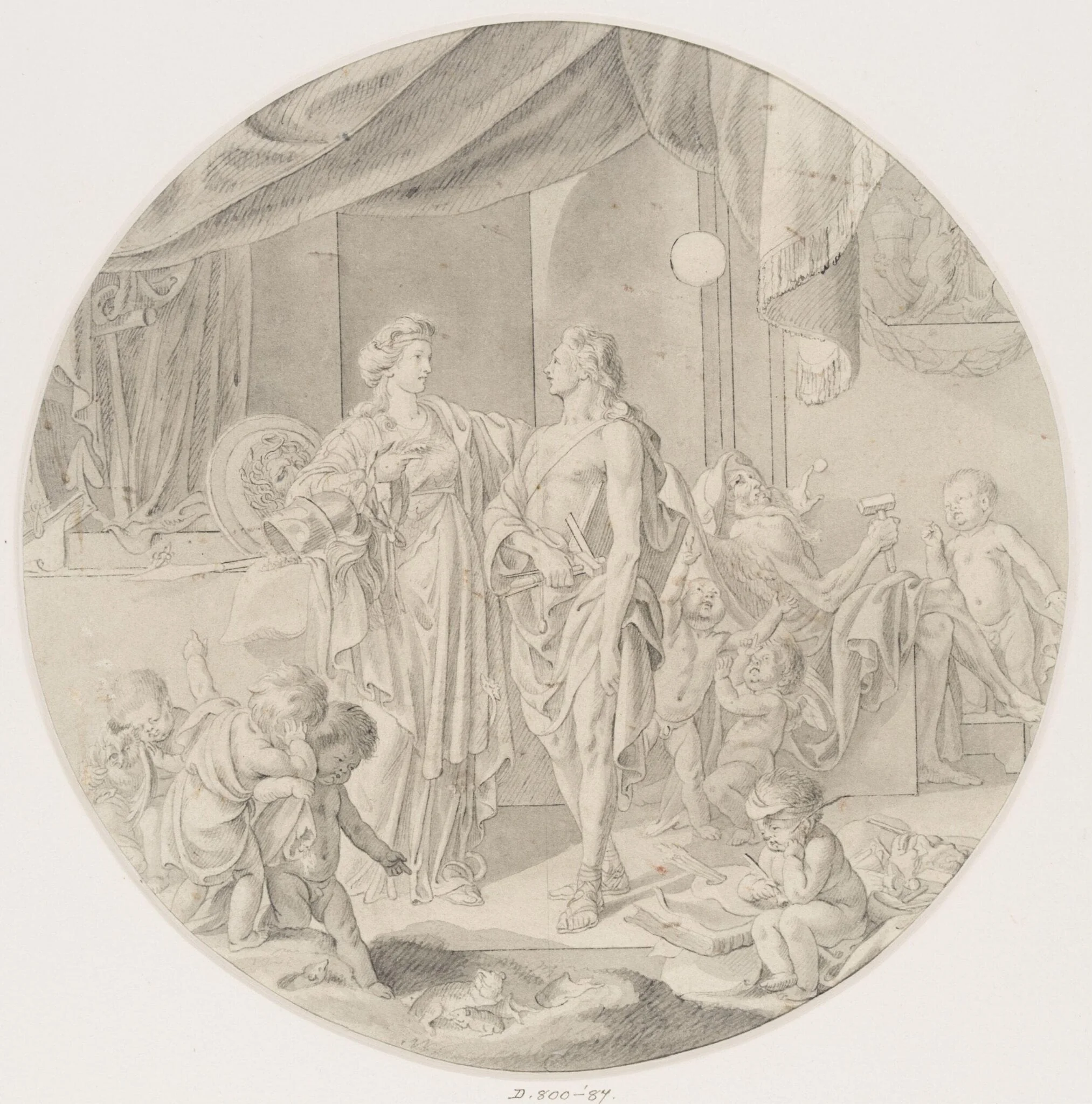 Minerva encouraging the Arts, by Charles-Nicolas Cochin, 1750