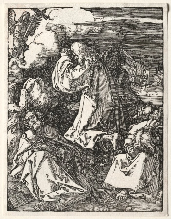 The Small Passion:  Christ on the Mount of Olives, by Albrecht Dürer, 1510