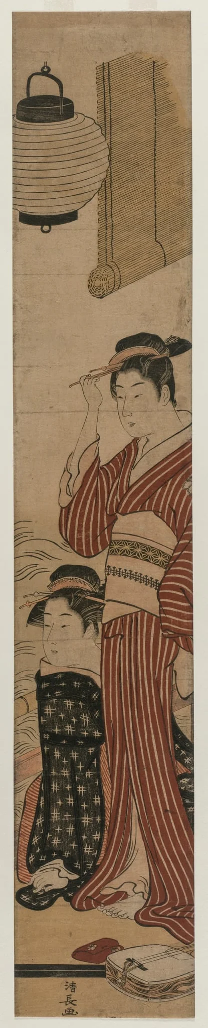 Two Geisha on a Balcony