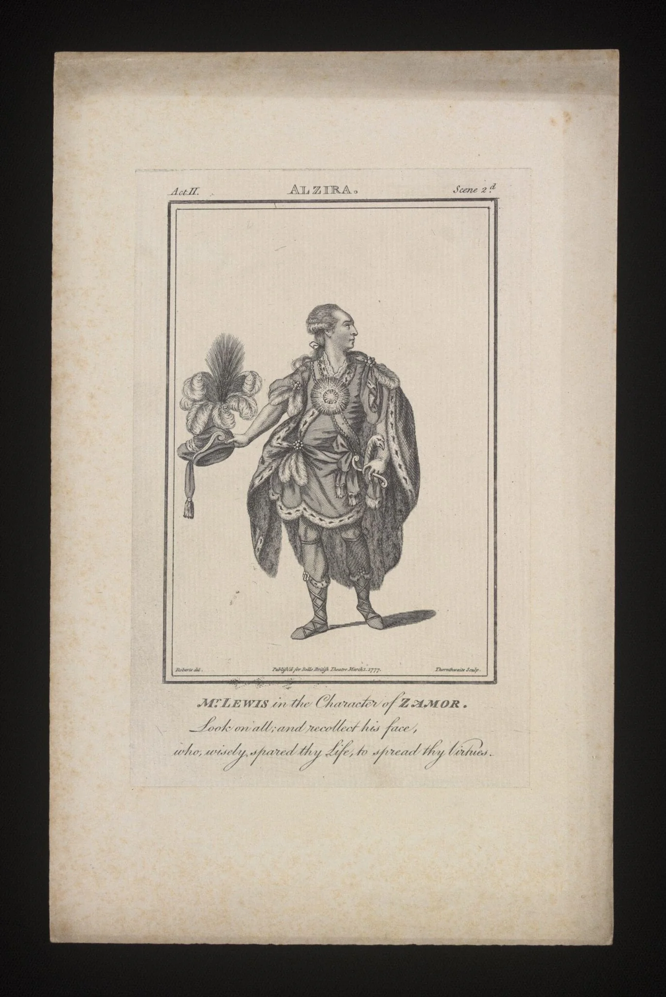 Mr. Lewis in the character of Zamor