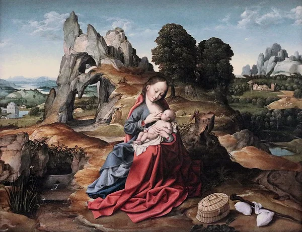 Rest on the flight to Egypt