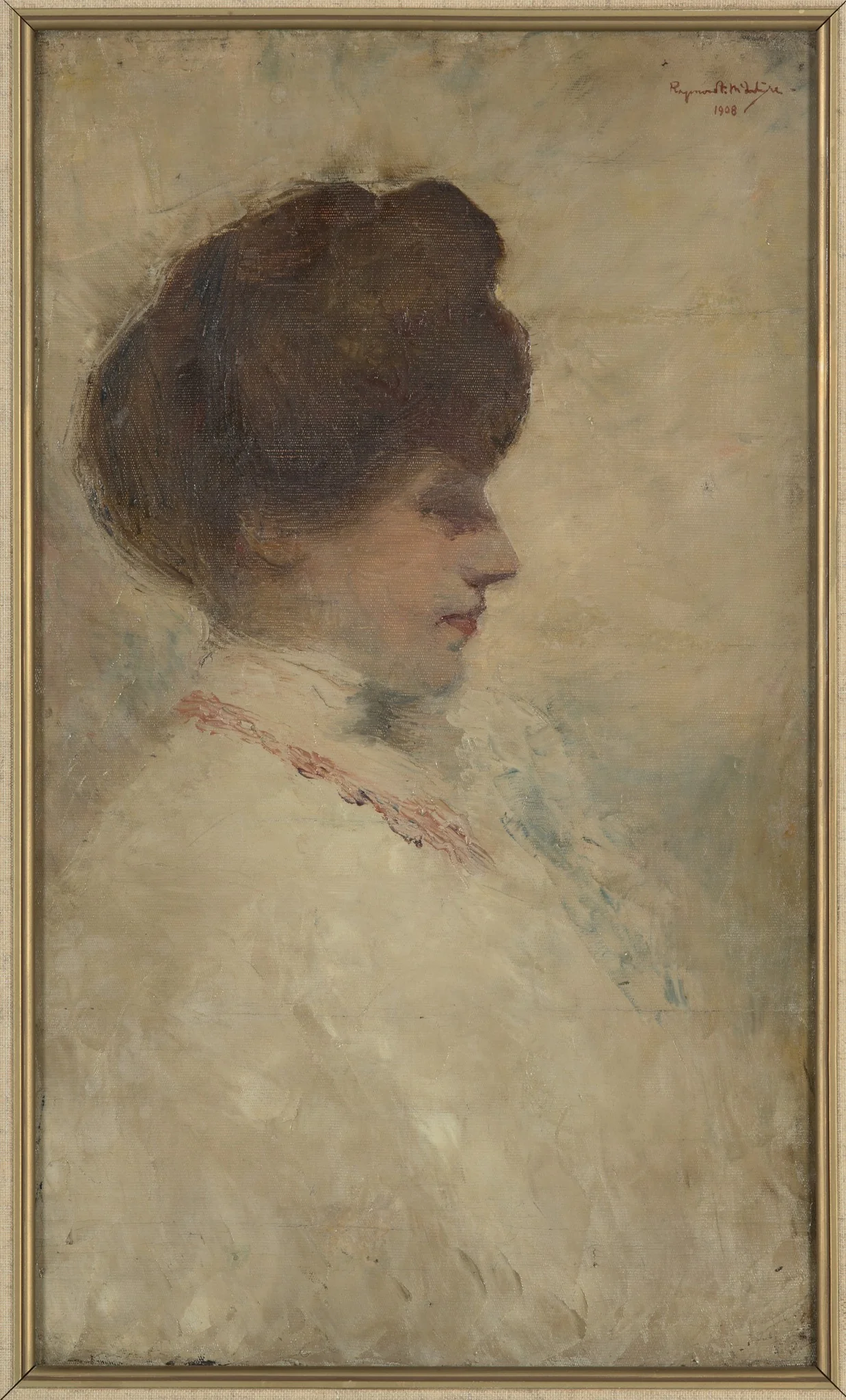 Portrait of Doris McIntyre, by Raymond McIntyre, oil, 1908
