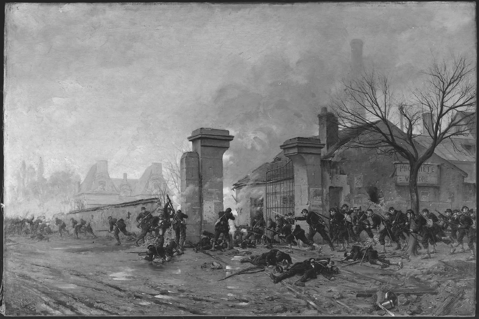 Skirmish on the Outskirts of Paris during Franco-Prussian War