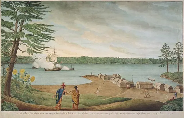 A View of Fort La Galette, Indian Castle, and Taking a French Ship of War on the River St. Lawrence, by Four Boats of One Gun Each of the Royal Artillery Commanded by Captain Streachy, 1760