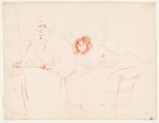 Elles: Woman Carrying a Tray, Mme. Baron and Mlle. Popo