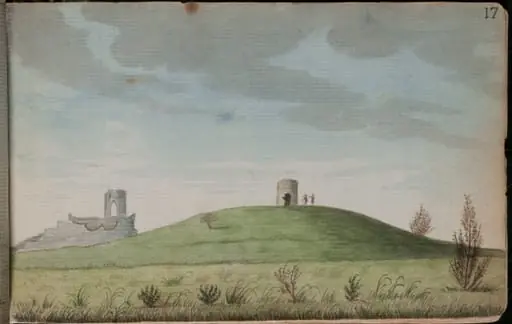 Another view of Castleknock with an [sic] mutilated tower on a hill at some distance [...]