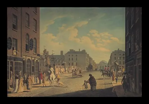 Capel Street, Dublin, with the Royal Exchange in the distance