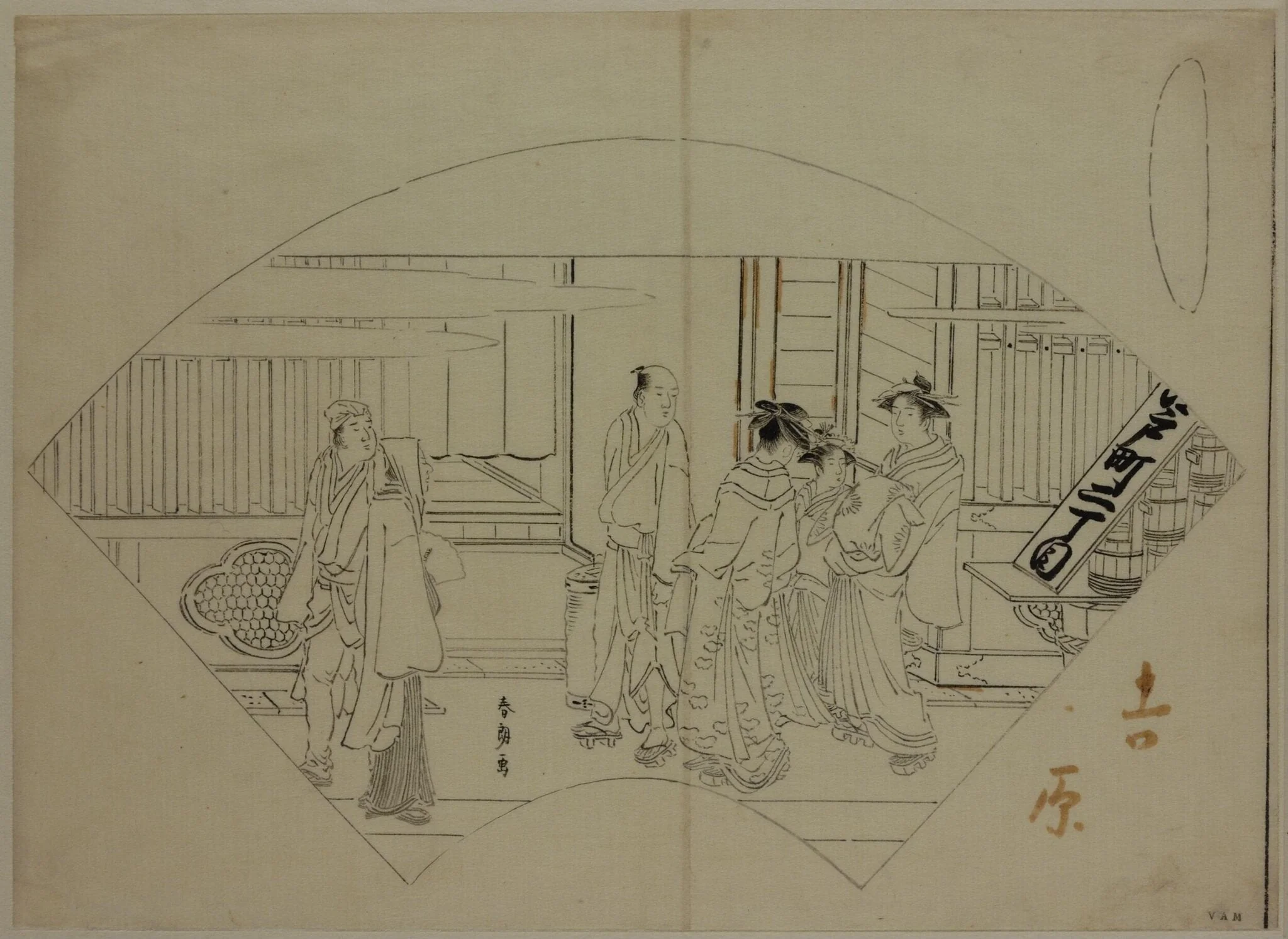 Yoshiwara, by Katsushika Hokusai, 1786