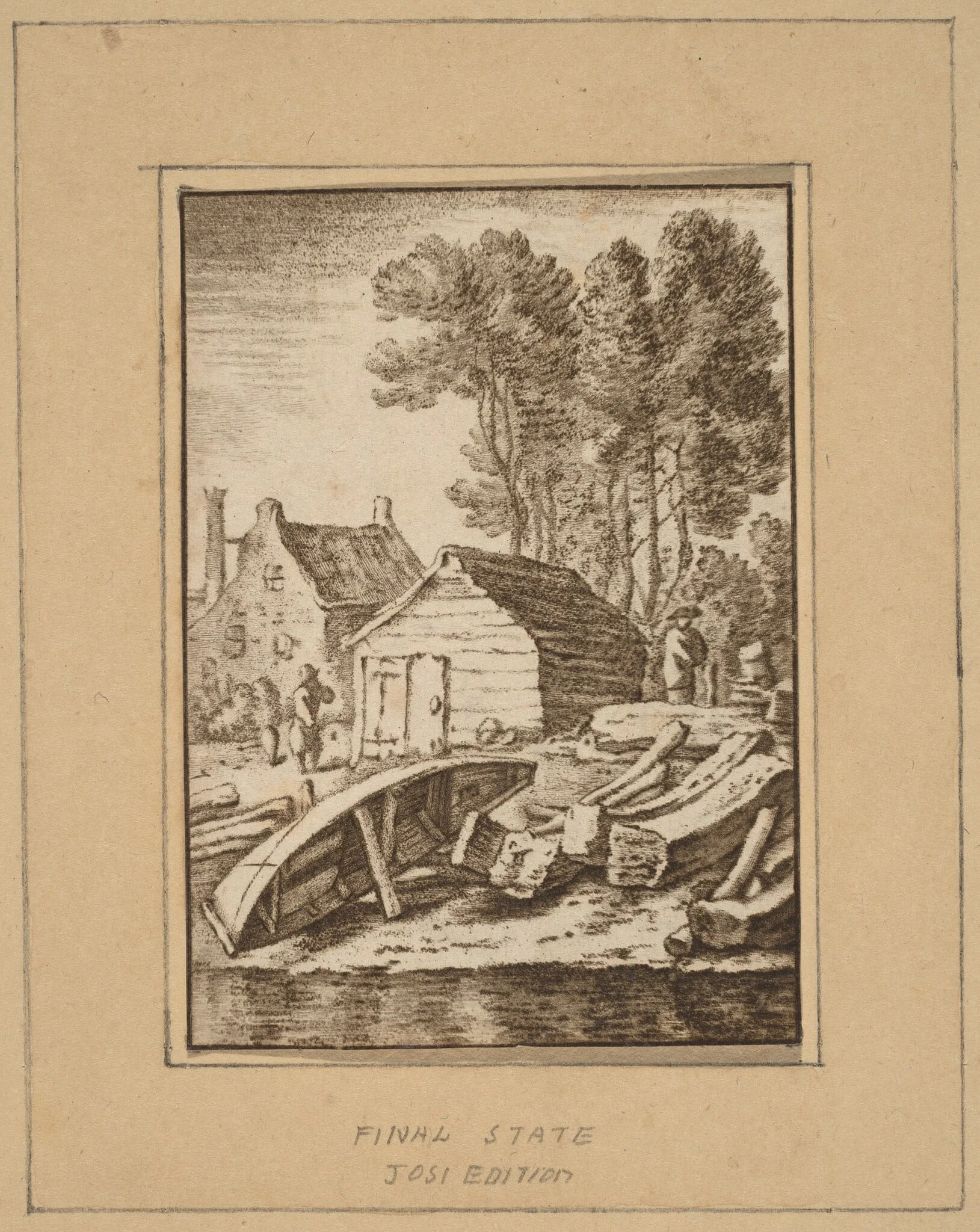 Shipyard, by Jacobus Buys, chalk, 1761