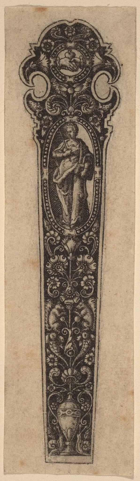 Ornament for Knife Handle, by Theodor de Bry, ink, 1563