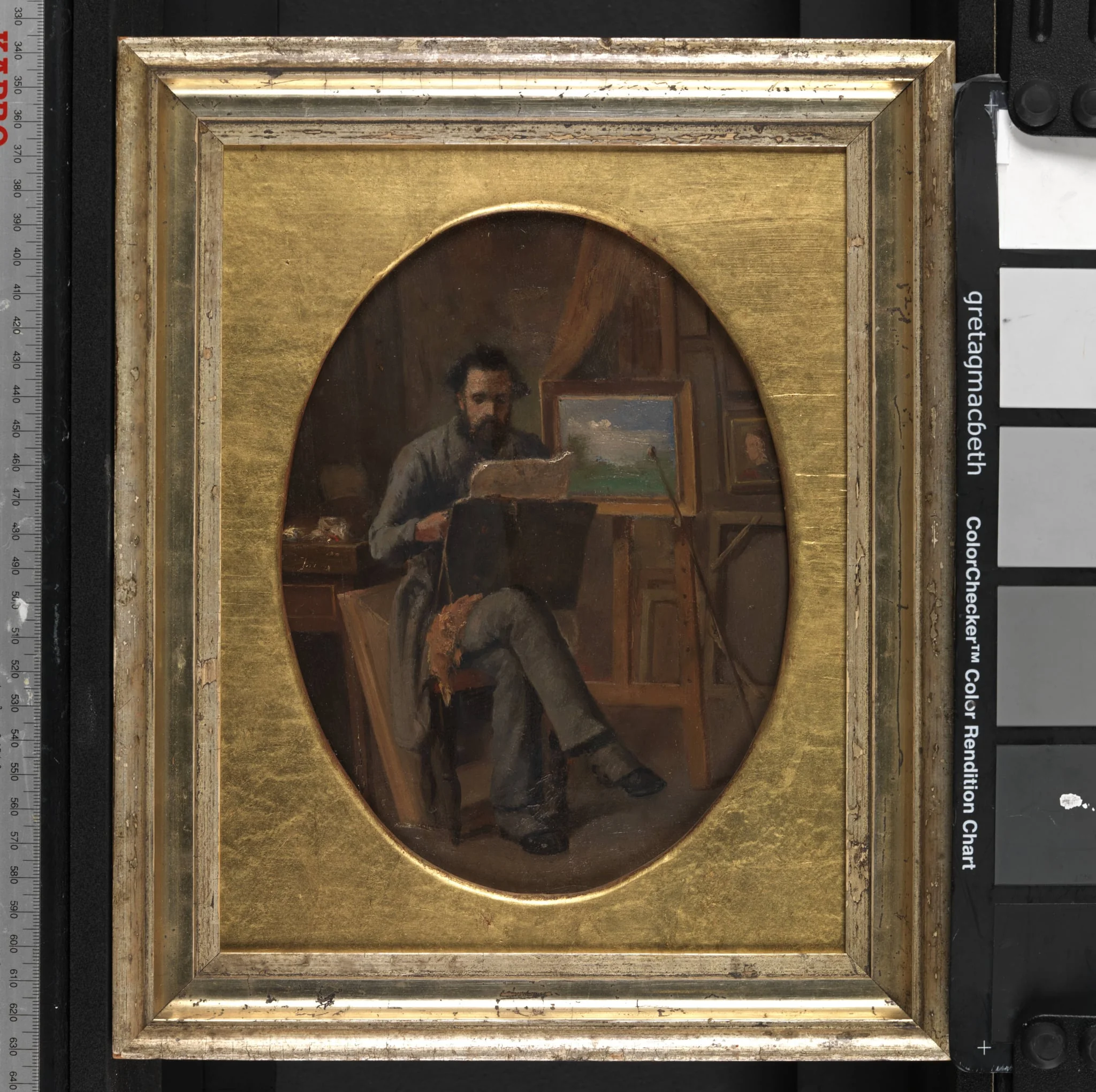 A Painter in his Studio. The Artist Himself (?), by Unknown, 1850