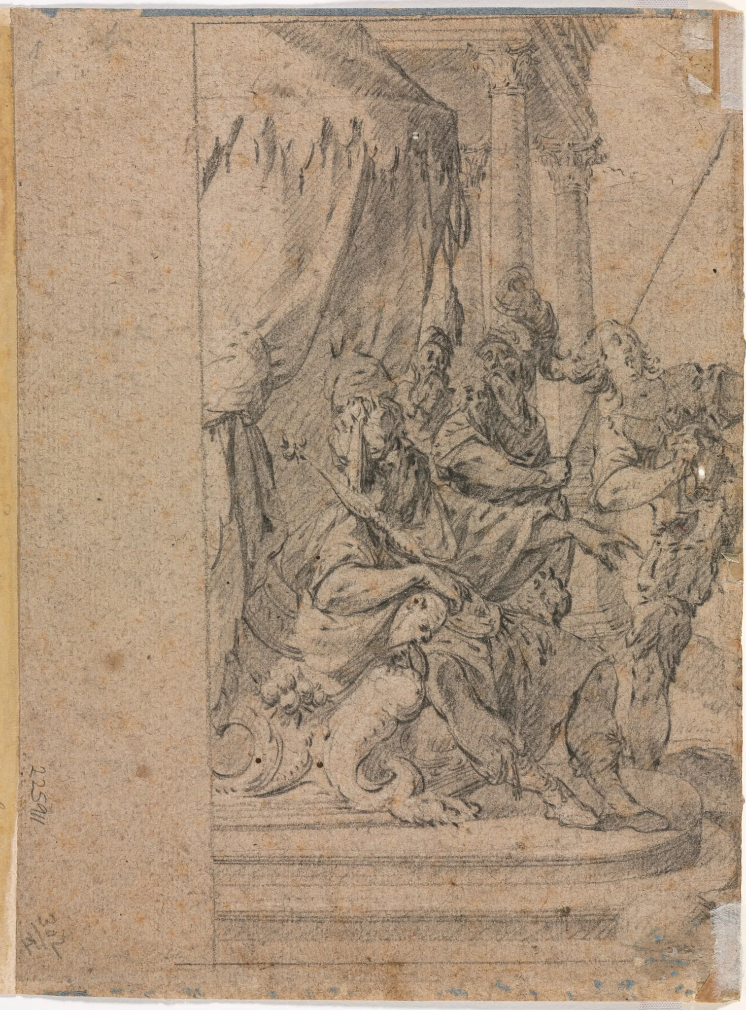 Panthea before Cyrus? (verso), by Michel Dorigny, 1658
