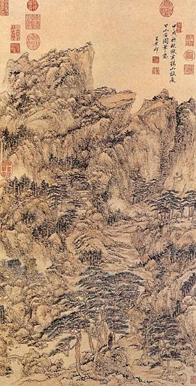 After Wang Meng's Mountain Dwelling on a Summer Day, by Wang Yuanqi, unspecified, 1698
