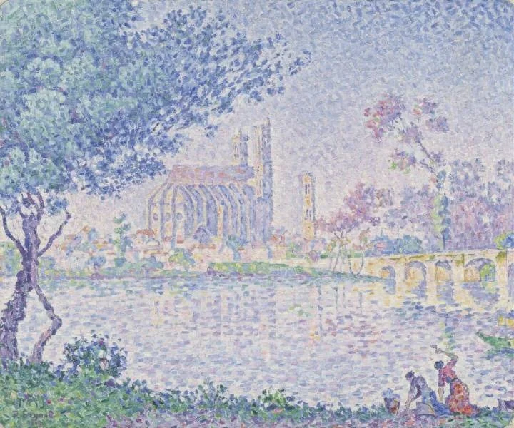 The Seine at Mantes, by Paul Signac, unspecified, 1909