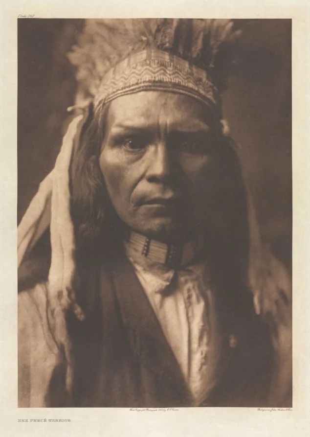 Portfolio VIII, Plate 262: Nez Percé Warrior, by Edward S. Curtis, 1905