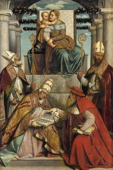 Madonna and Child with Four Doctors of the Church