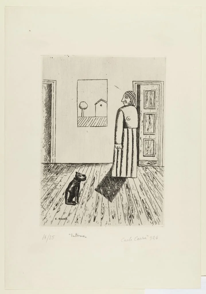 Untitled, by Carlo Carrà, ink, 1924