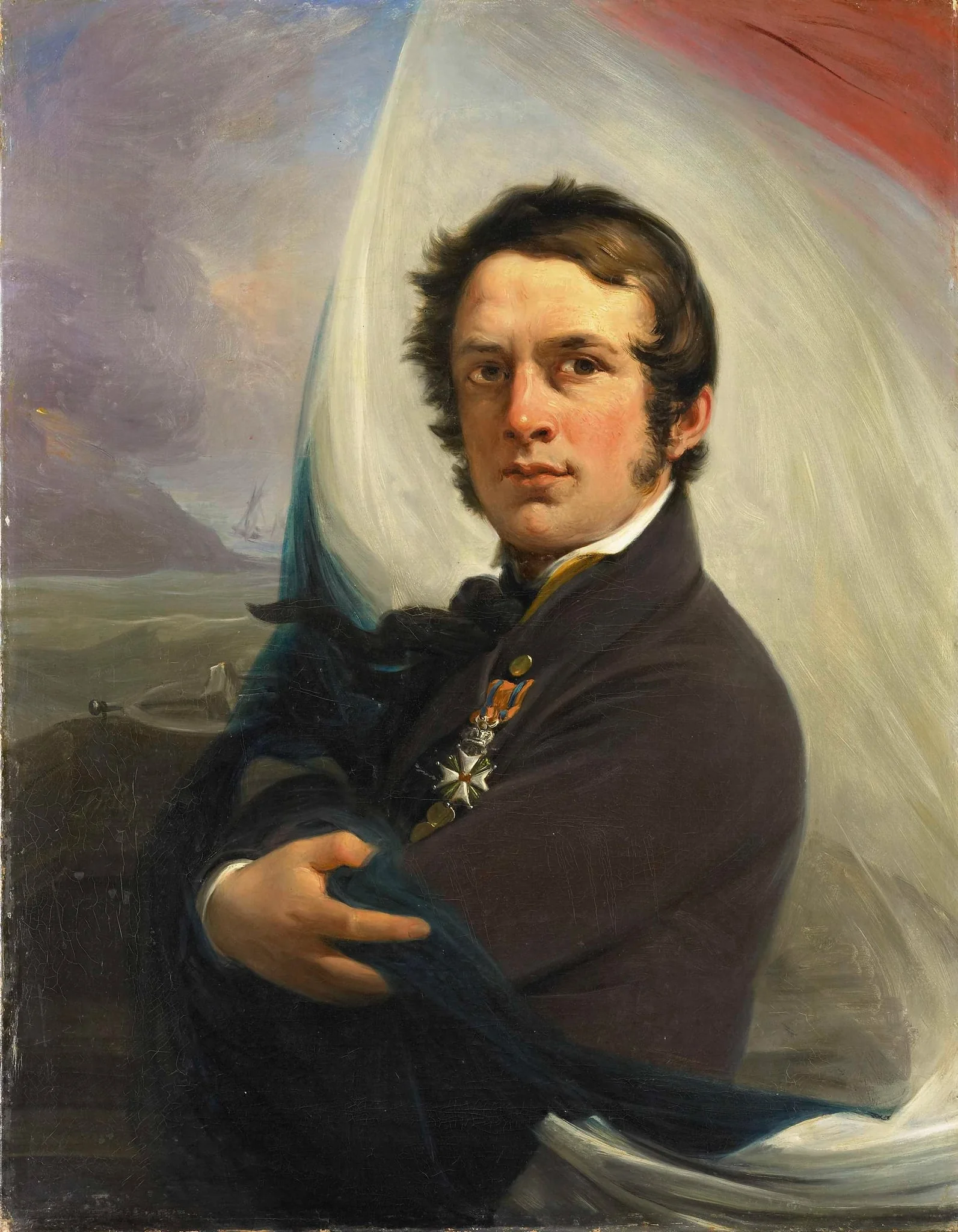 Portrait of Jacob Hobein, Rescued the Dutch Flag under Enemy Fire, 18 March 1831