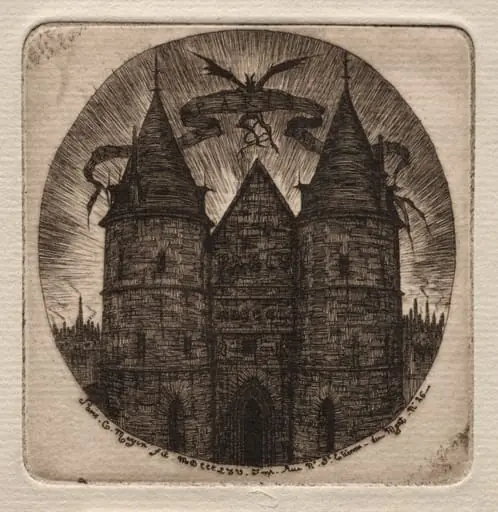 Etchings of Paris:  Old Gate of the Palace of Justice