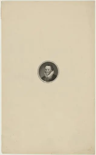 Medallion Portrait of Man in Ruff and  Pointed Beard