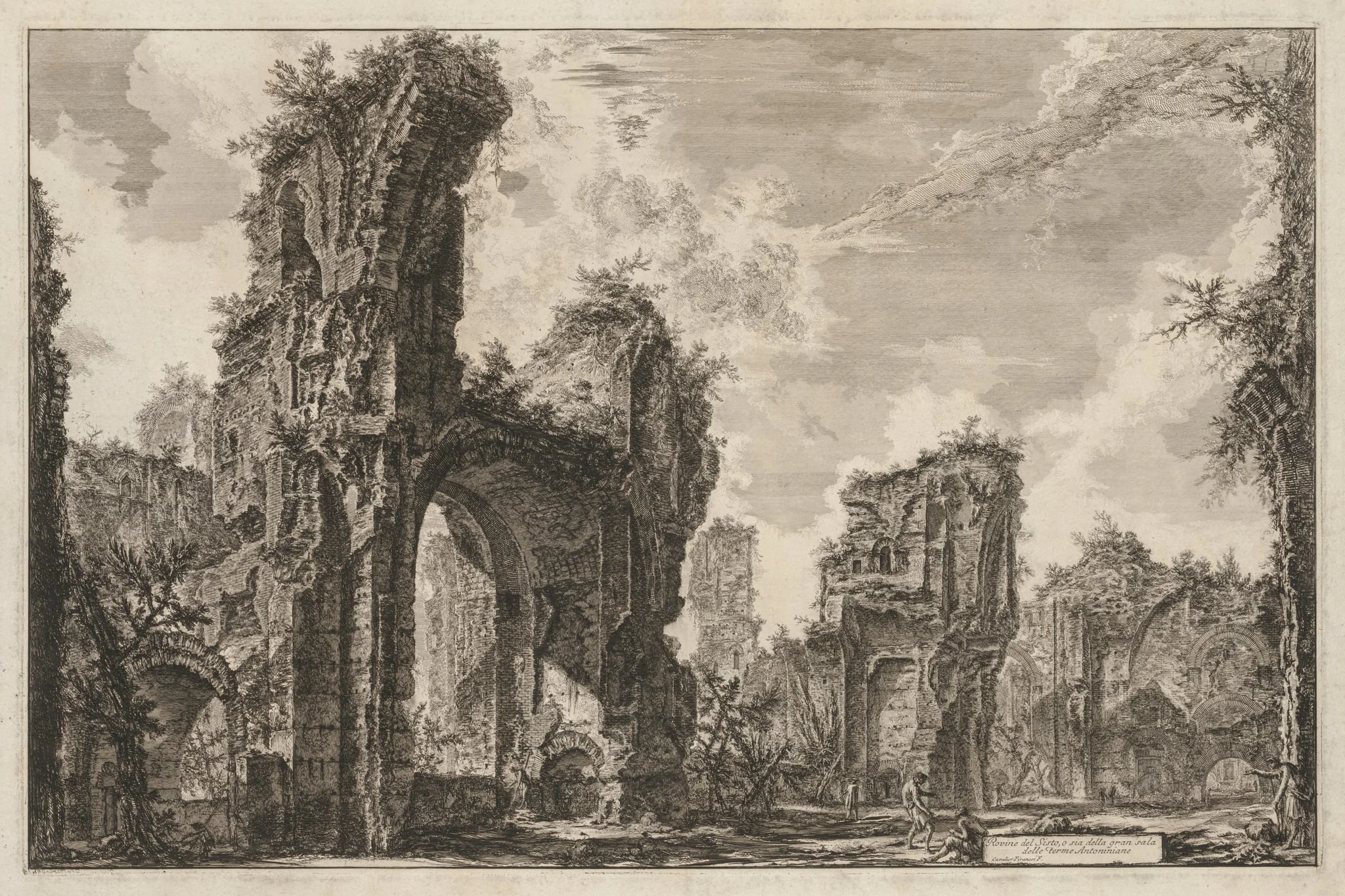 Views of Rome:  Rovine del Sisto o sia della gran sala delle Terme Antoniniane, by Giovanni Battista Piranesi, 1765