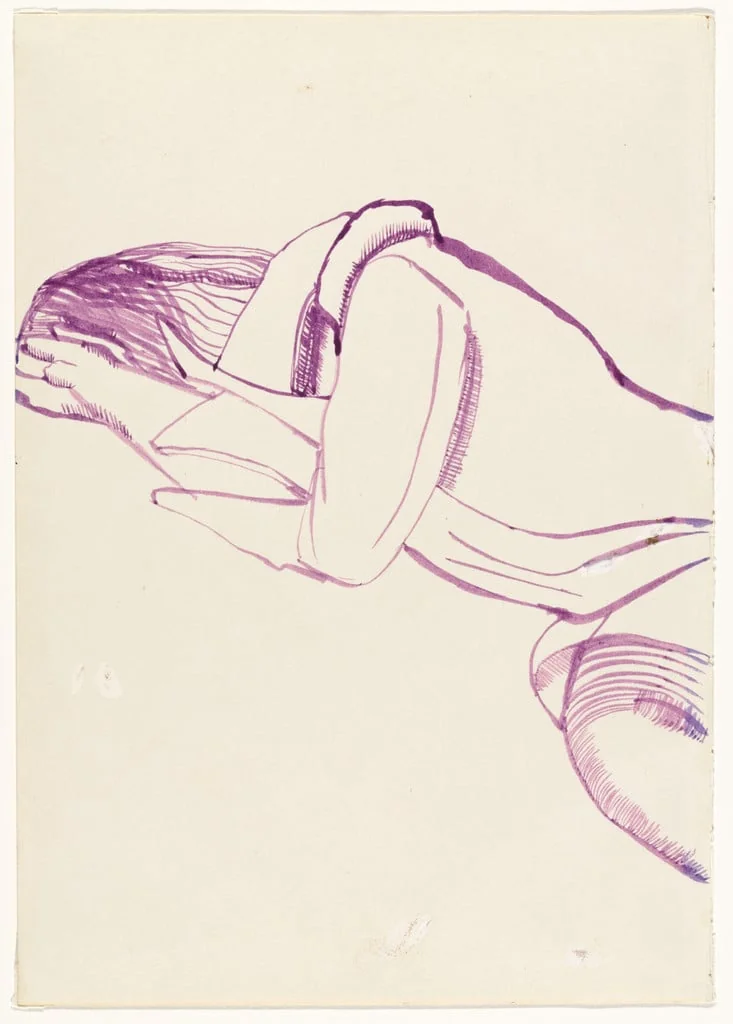 Untitled, by Lucian Freud, ink, 1974