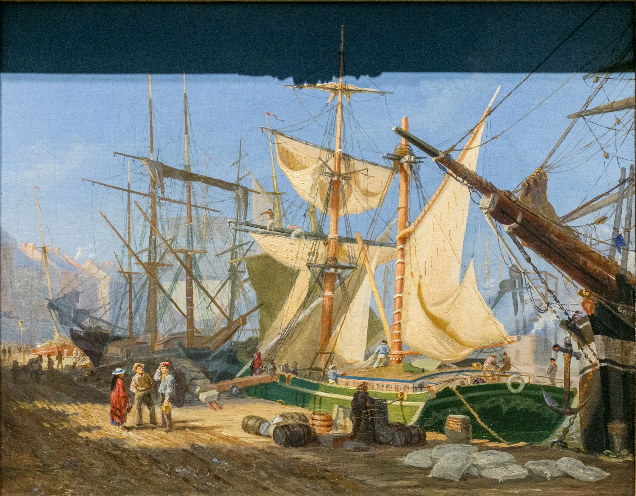 Evening on the Wharf, by Henry Sandham, oil, 1868