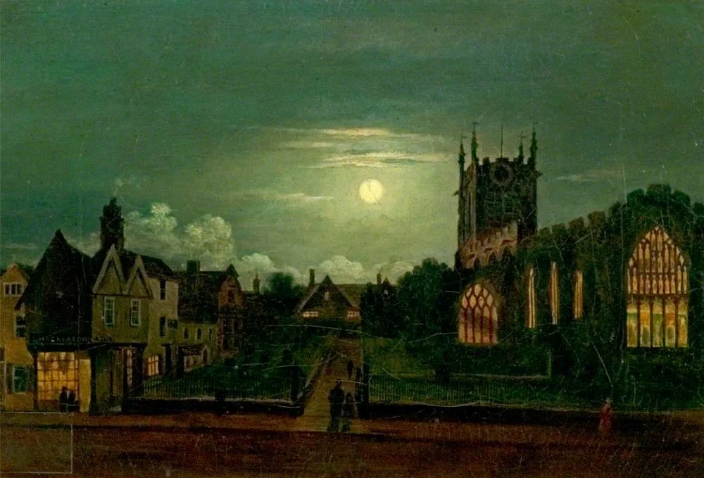 St Peter's Church, Derby, by Moonlight