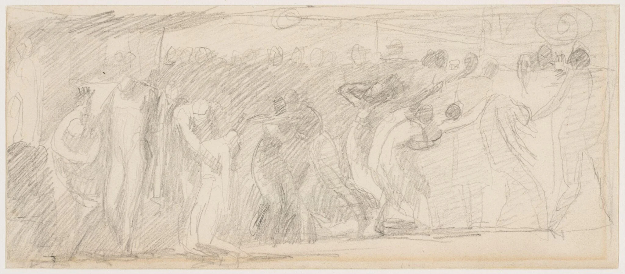 Slight sketch representing the Temptation of Christ, by George Romney, 1734