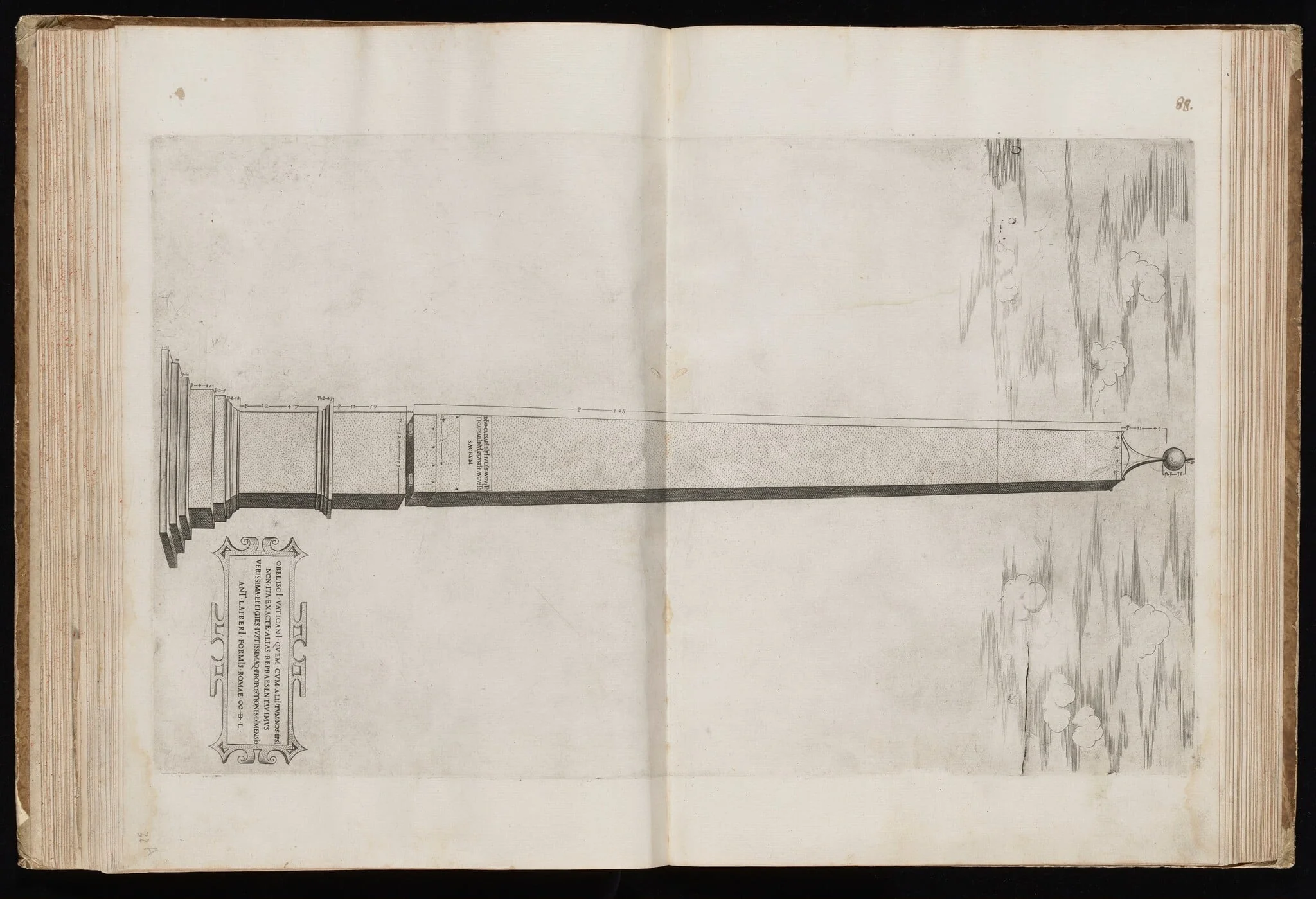 The Vatican Obelisk, by Italian 16th Century, ink, 1550