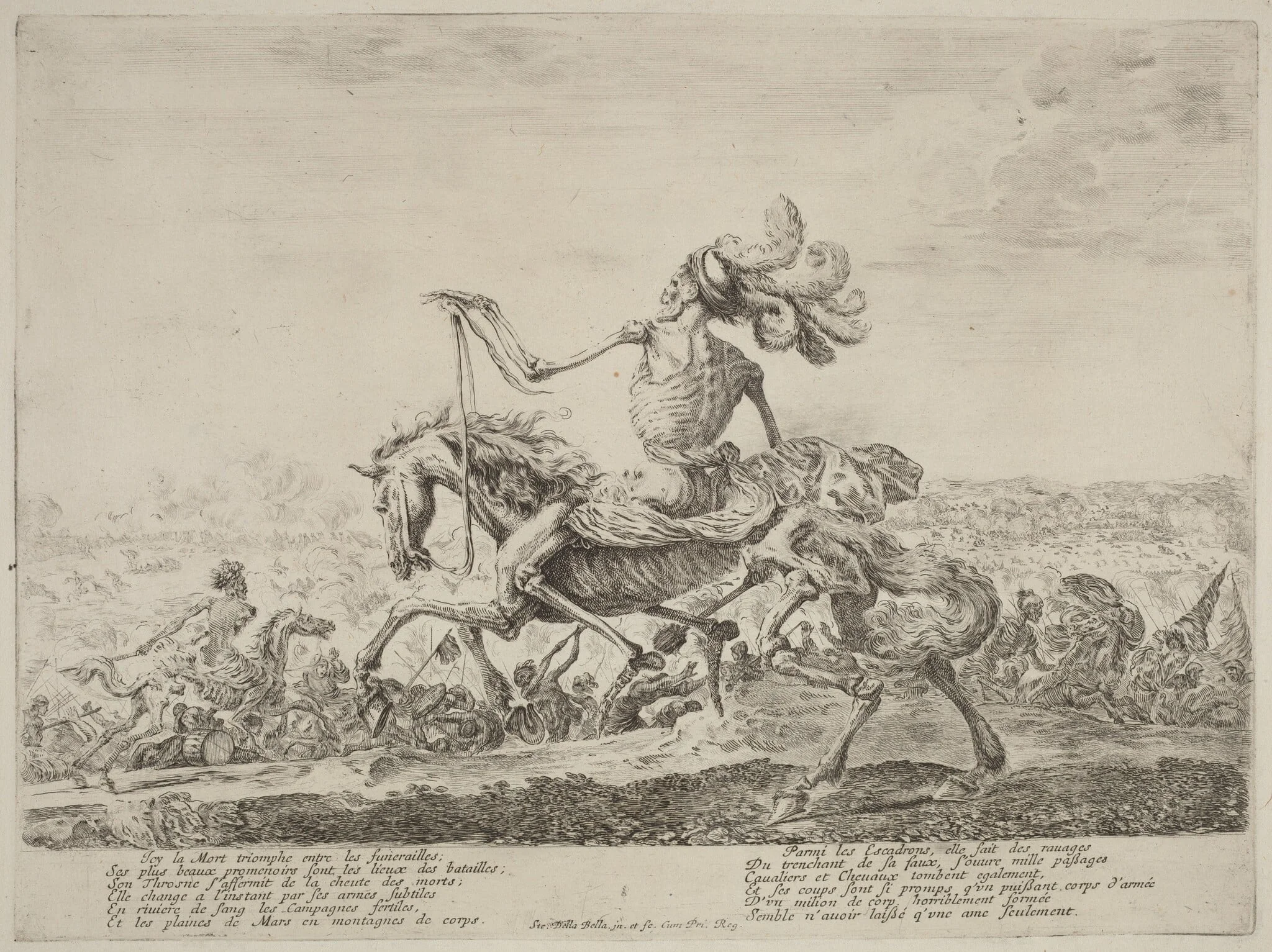 Death on the Battle Field, by Stefano Della Bella, ink, 1637