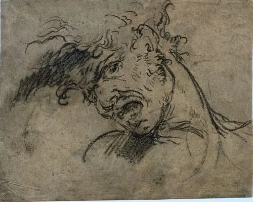 Head of a Screaming Man (recto)