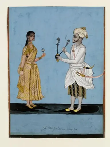 A Muslim warrior and his wife