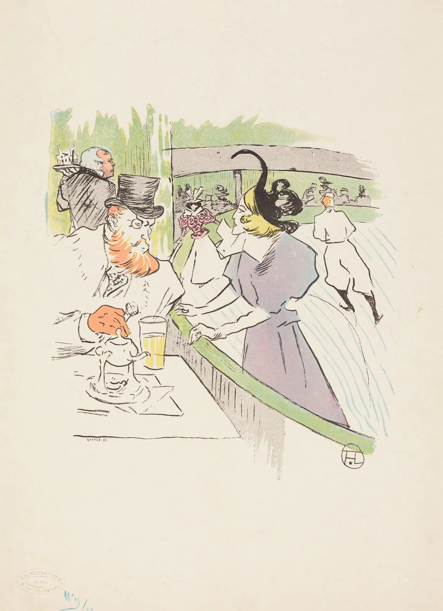 In the Skating Professional Beauty, by Henri de Toulouse-Lautrec, paint, 1895