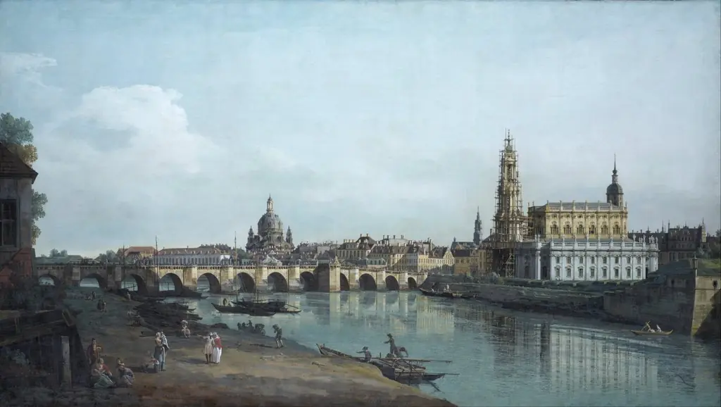 Dresden From the Right Bank of the Elbe Below the Augustus Bridge