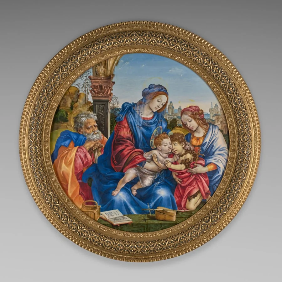 The Holy Family with Saint John the Baptist and Saint Margaret, by Filippino Lippi, unspecified, 1490