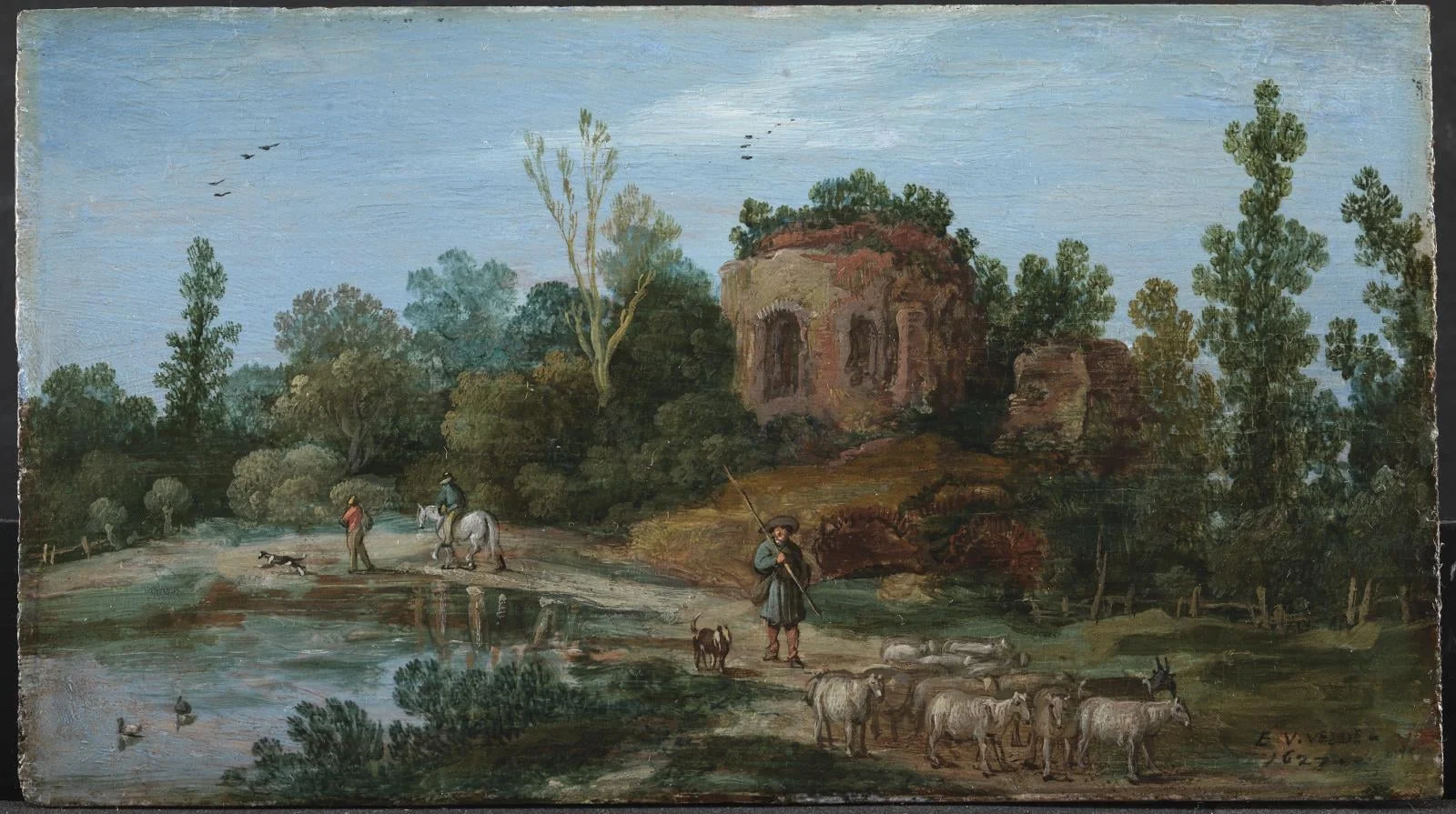 Landscape with a Ruin, by Unknown, unspecified, 1627