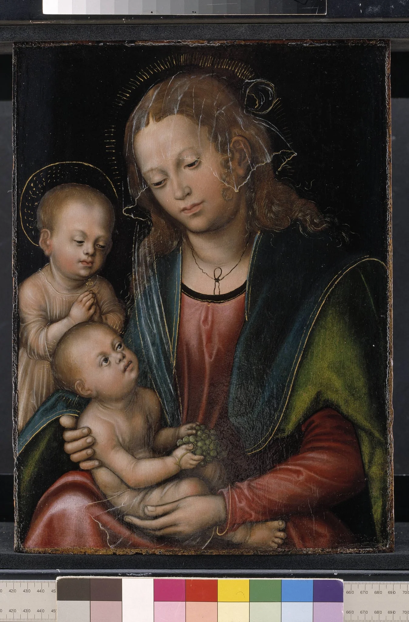 Virgin and Child Adored by the Infant St John, by Unknown, 1550