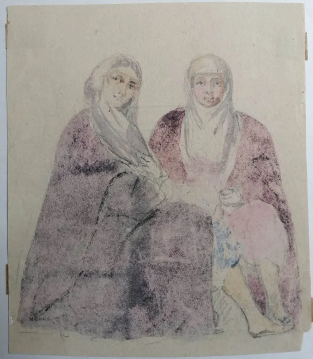 Două cadâne, by Carol Pop de Szathmári, 1850
