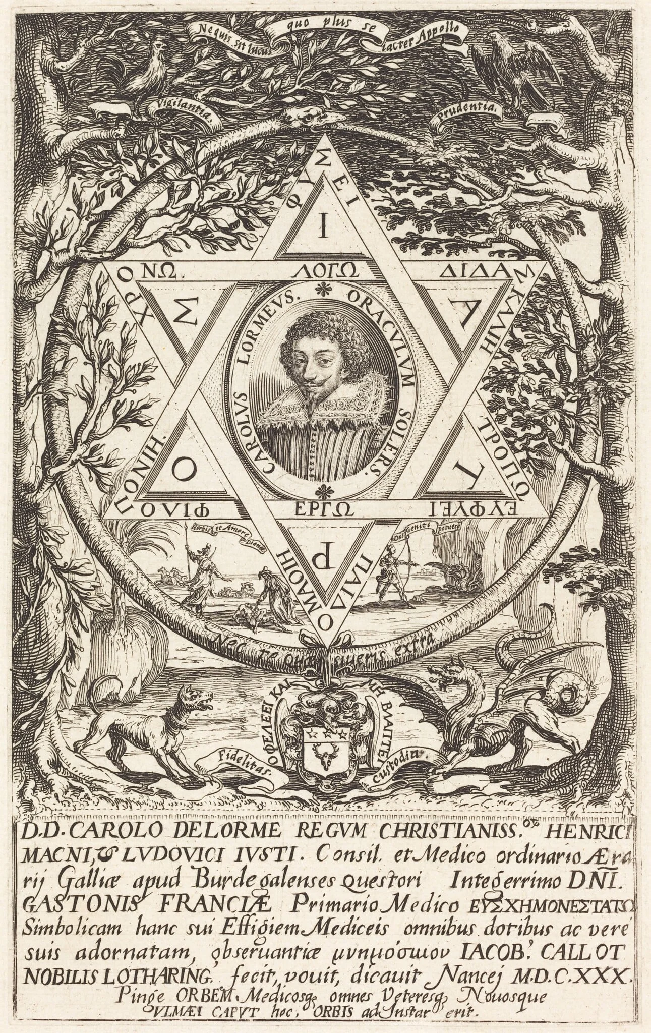 Charles De Lorme, by Jacques Callot, ink, 1630