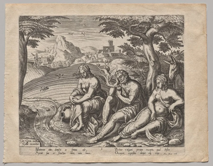 The Seed Falling by the Wayside, by Philip Galle, 1574