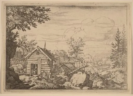 Two Men in the Doorway of a Hut
