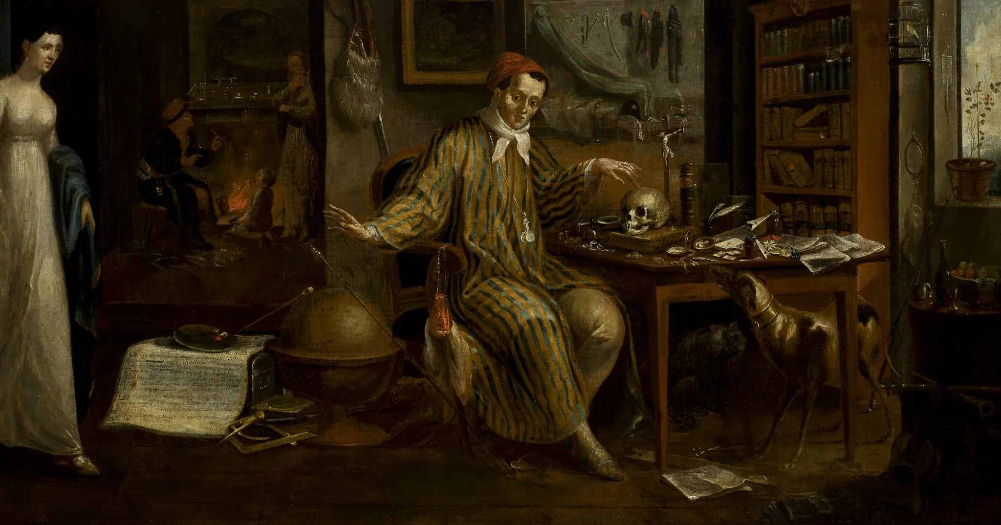 Scholar in His Studio, by Michał Stachowicz, oil, 1815