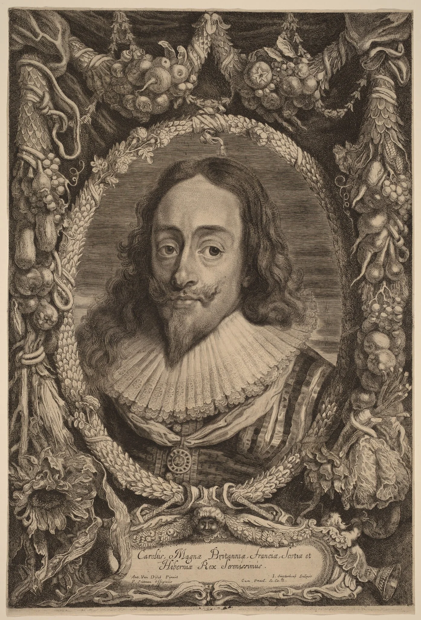 Charles I, King of England, by Jonas Suyderhoff, ink, 1650