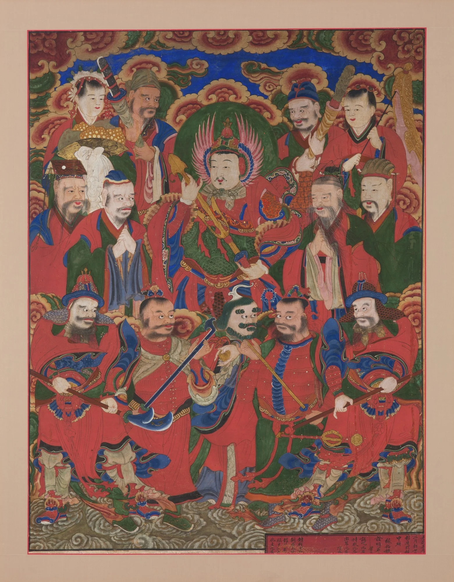 The Heavenly Dragon General with Attendants, by Unknown, unspecified