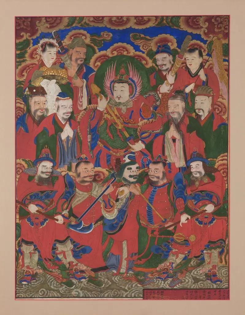The Heavenly Dragon General with Attendants