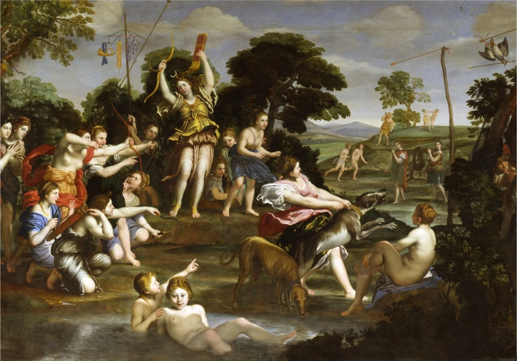 Diana and her Nymphs, by Domenichino, oil, 1616